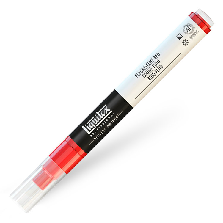Liquitex verfmarker / acrylmarker FINE - fluo red