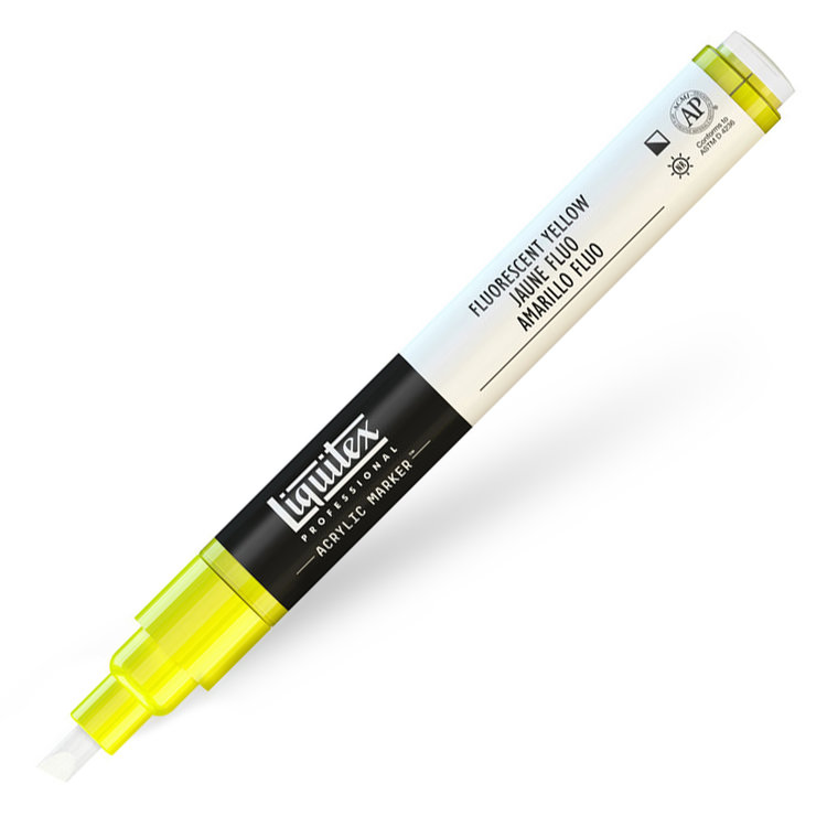 Liquitex verfmarker / acrylmarker FINE - fluo yellow