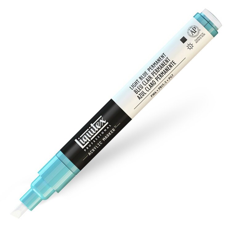Liquitex verfmarker / acrylmarker FINE - light blue permanent