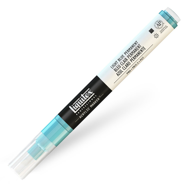 Liquitex verfmarker / acrylmarker FINE - light blue permanent