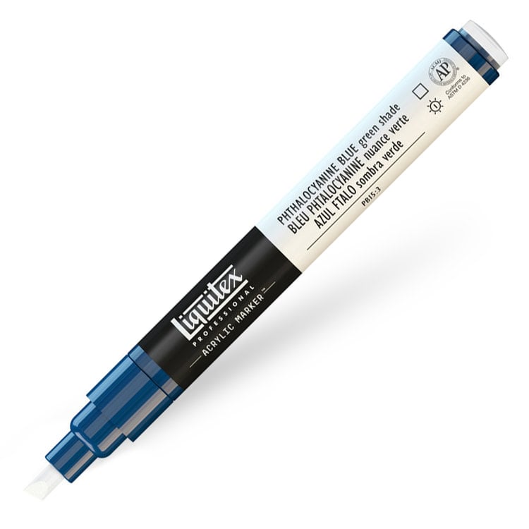 Liquitex verfmarker / acrylmarker FINE - pht blue GS