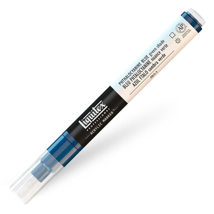 Liquitex verfmarker / acrylmarker FINE - pht blue GS