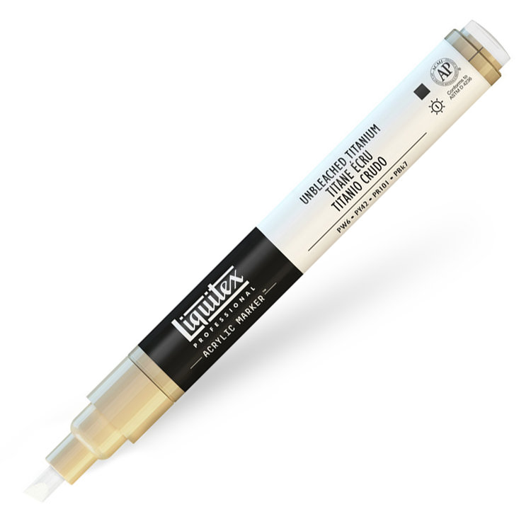 Liquitex verfmarker / acrylmarker FINE - unbleached titanium