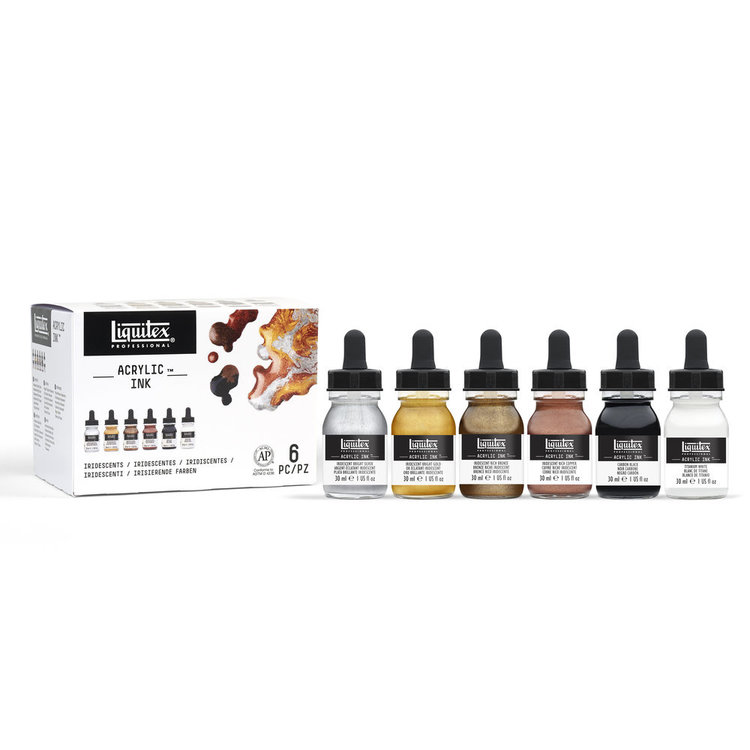 Liquitex acrylinkt 6 flesjes metallics