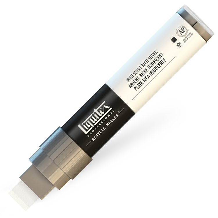 Liquitex verfmarker / acrylmarker wide - iridescent rich silver