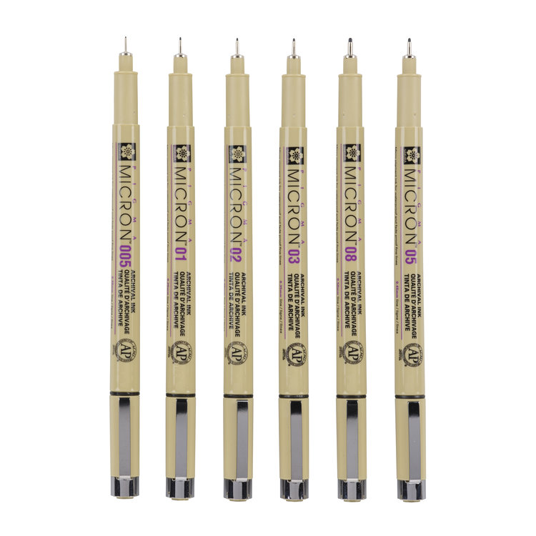 Sakura Pigma Micron set 6 stuks