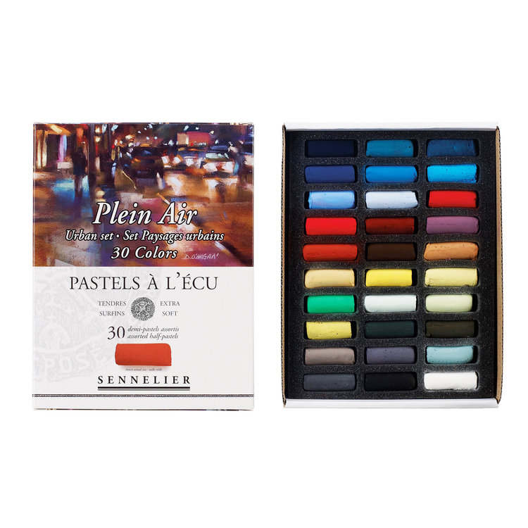 Sennelier assortiment 30 halve softpastels plein air urban