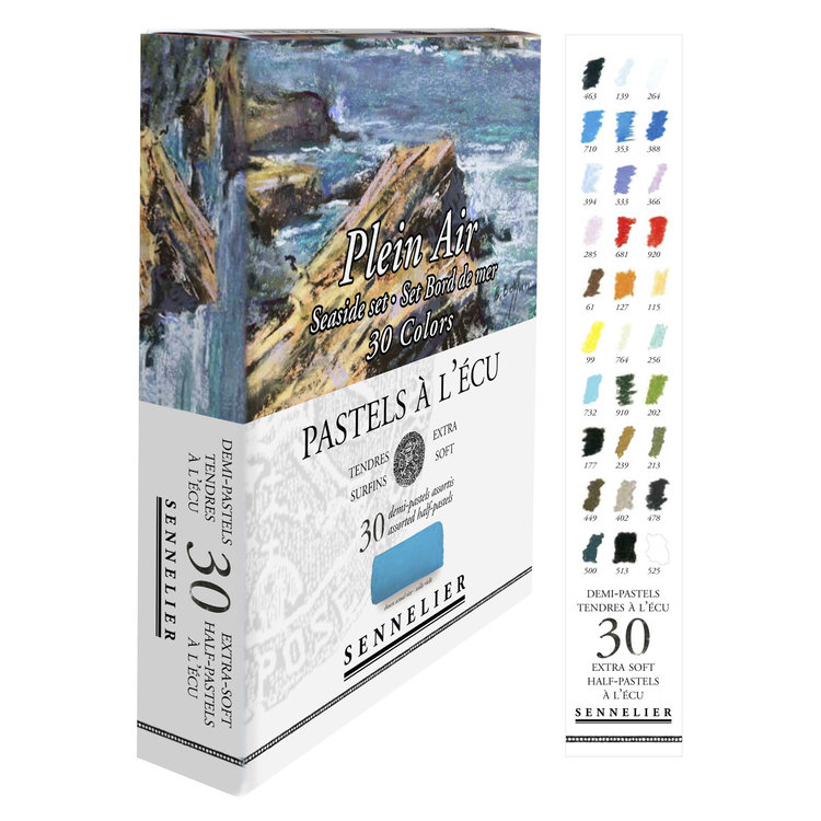 Sennelier assortiment 30 halve softpastels plein air seaside