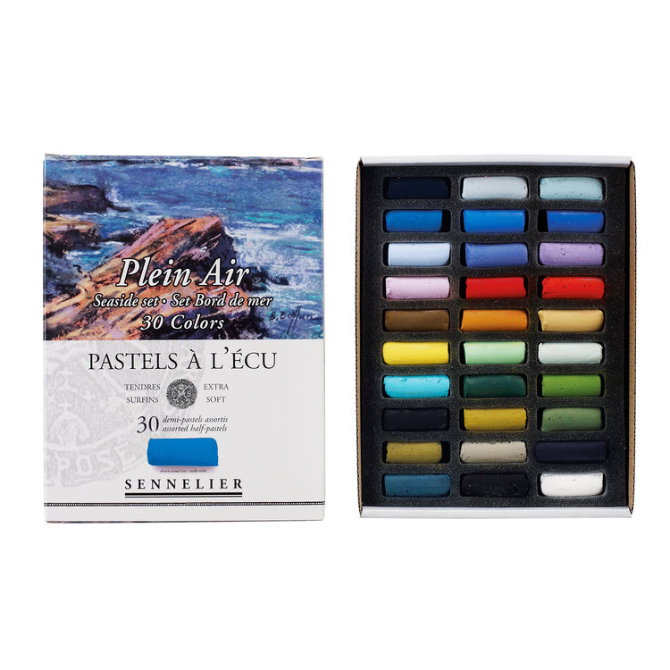 Sennelier assortiment 30 halve softpastels plein air seaside