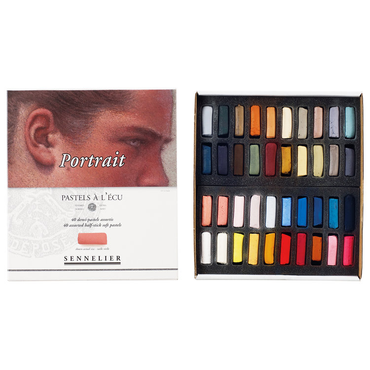 Sennelier assortiment 40 halve softpastels portret