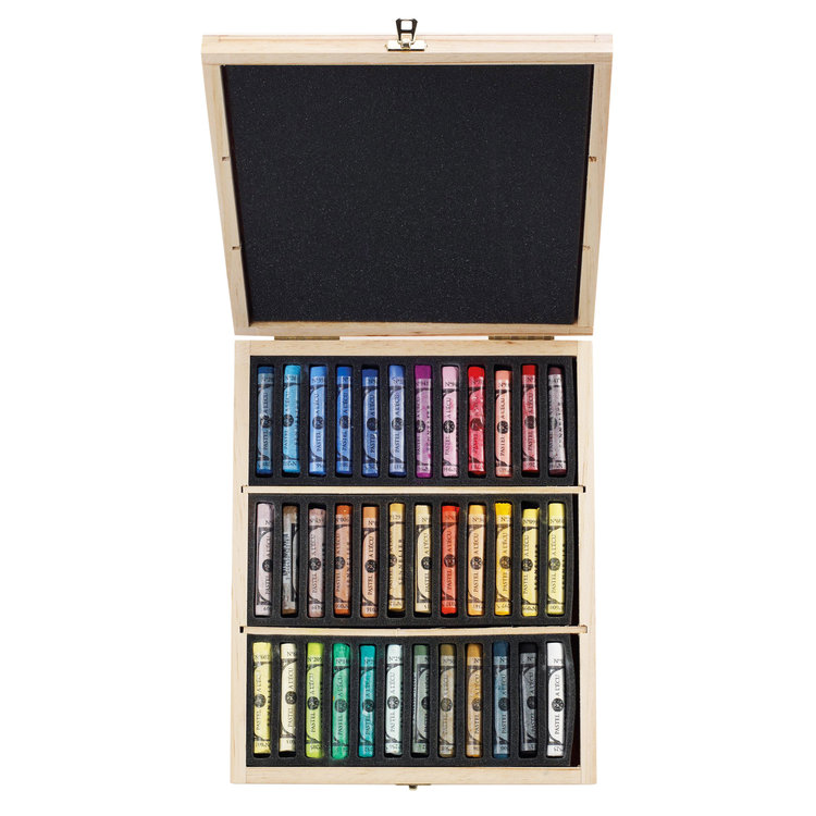 Sennelier 36 softpastels in houten kist