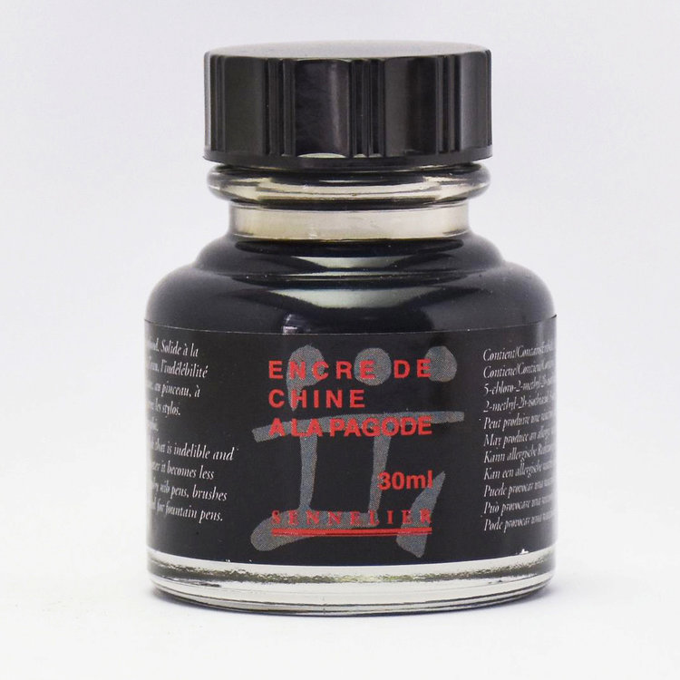 Sennelier Encre de Chine / Black Indian inkt 30ml