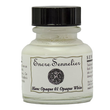 Sennelier 001 opaque white - tekeninkt 30ml