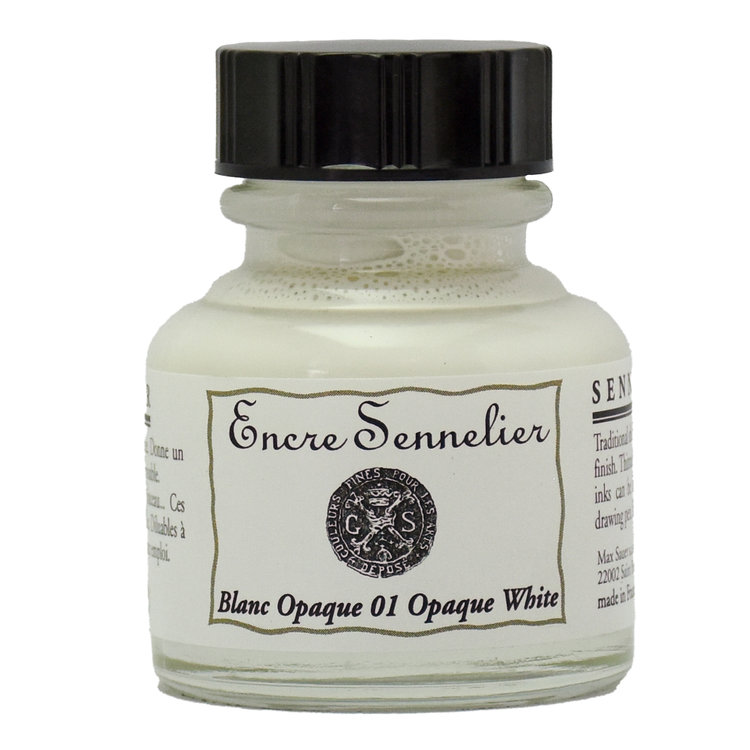Sennelier 001 tekeninkt 30ml - opaque white