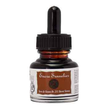 Sennelier 211 burnt sienna - tekeninkt 30ml