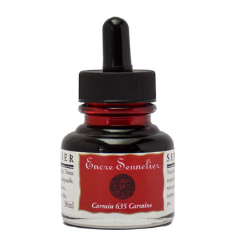 Sennelier 635 tekeninkt 30ml - karmijnrood