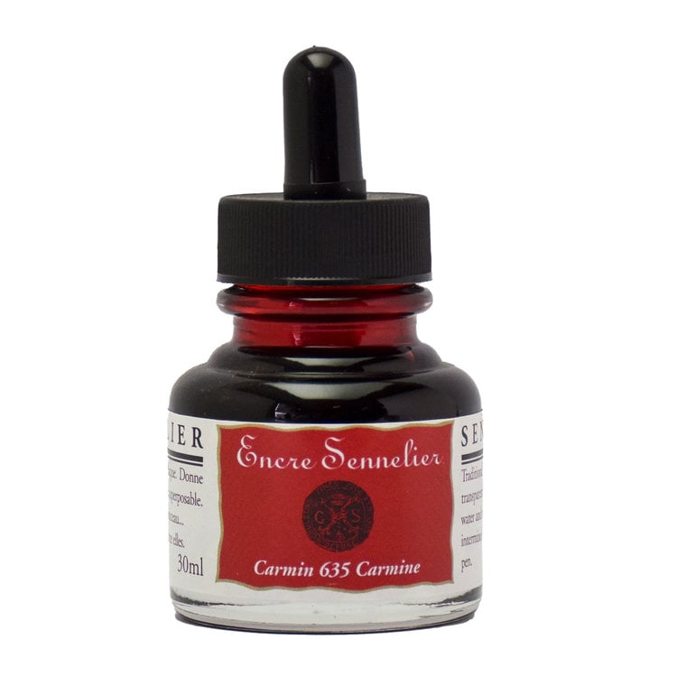 Sennelier 635 tekeninkt 30ml - karmijnrood