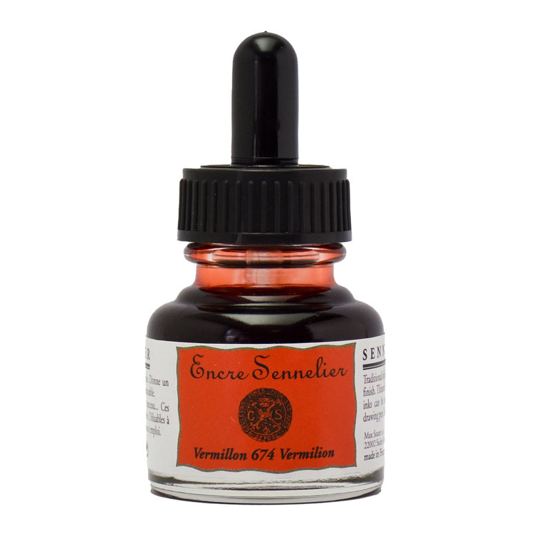 Sennelier 674 tekeninkt 30ml - vermiljoen