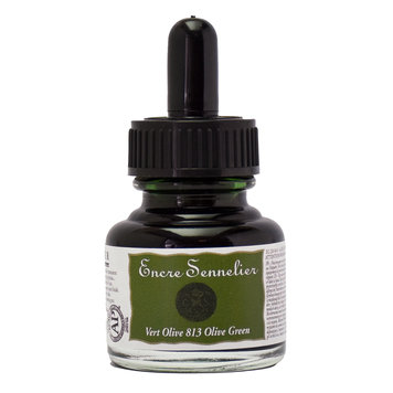 Sennelier 813 olijfgroen - tekeninkt 30ml