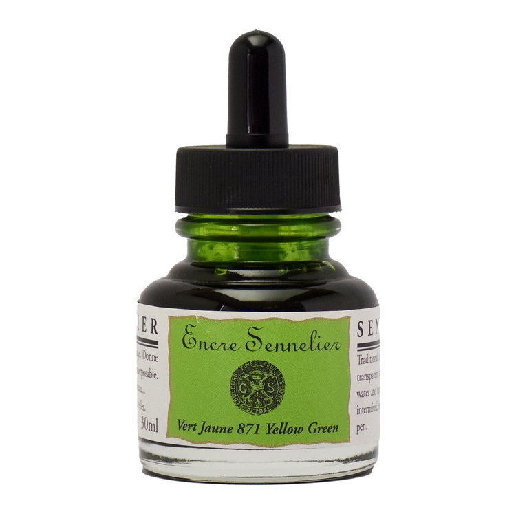 Sennelier 871 tekeninkt 30ml - geelgroen