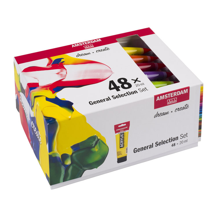 Amsterdam general selection 48 tubes acrylverf  20ml