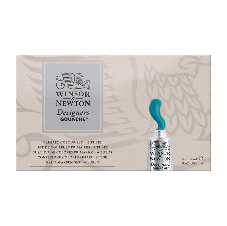 Winsor & Newton Designer's gouache primaire set 6 tubes 14ml