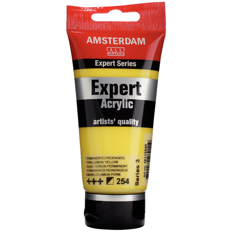 Amsterdam Expert 254 acrylverf tube 75ml - permanent citroengeel