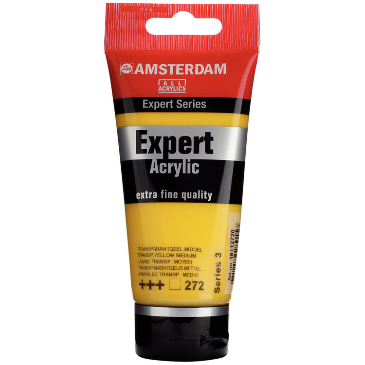 Amsterdam Expert 272 acrylverf tube 75ml - transparant geel middel