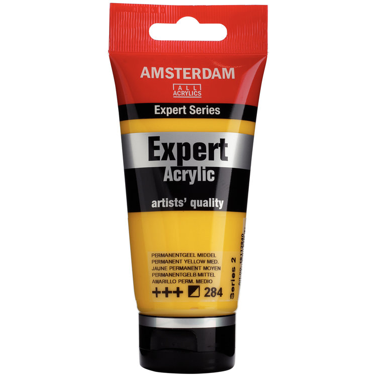 Amsterdam Expert 284 acrylverf tube 75ml - permanent geel middel