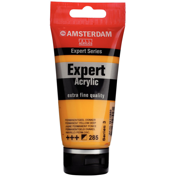 Amsterdam Expert 285 acrylverf tube 75ml - permanent geel donker