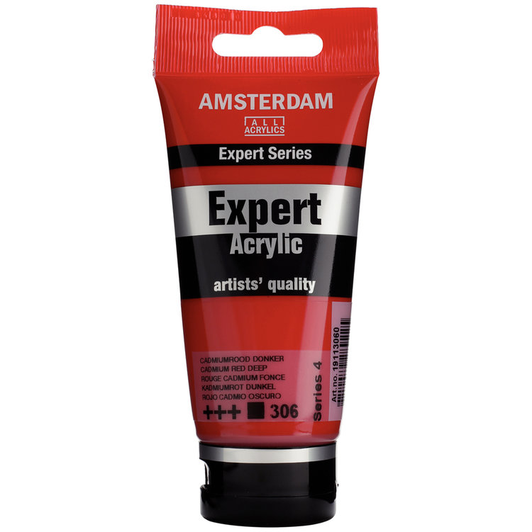 Amsterdam Expert 306 acrylverf tube 75ml - cadmium rood donker