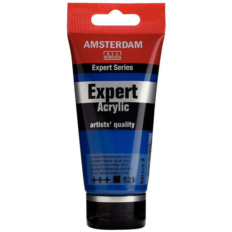 Amsterdam Expert 521 acrylverf tube 75ml - indantreen blauw phtalo