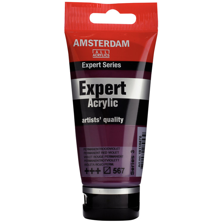 Amsterdam Expert 567 acrylverf tube 75ml - permanent roodviolet