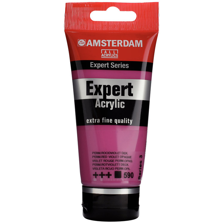 Amsterdam Expert 590 acrylverf tube 75ml - permanent roodviolet opaque