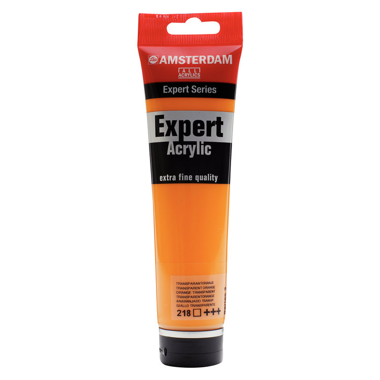Amsterdam Expert 218 acrylverf tube 150ml -  transparant oranje