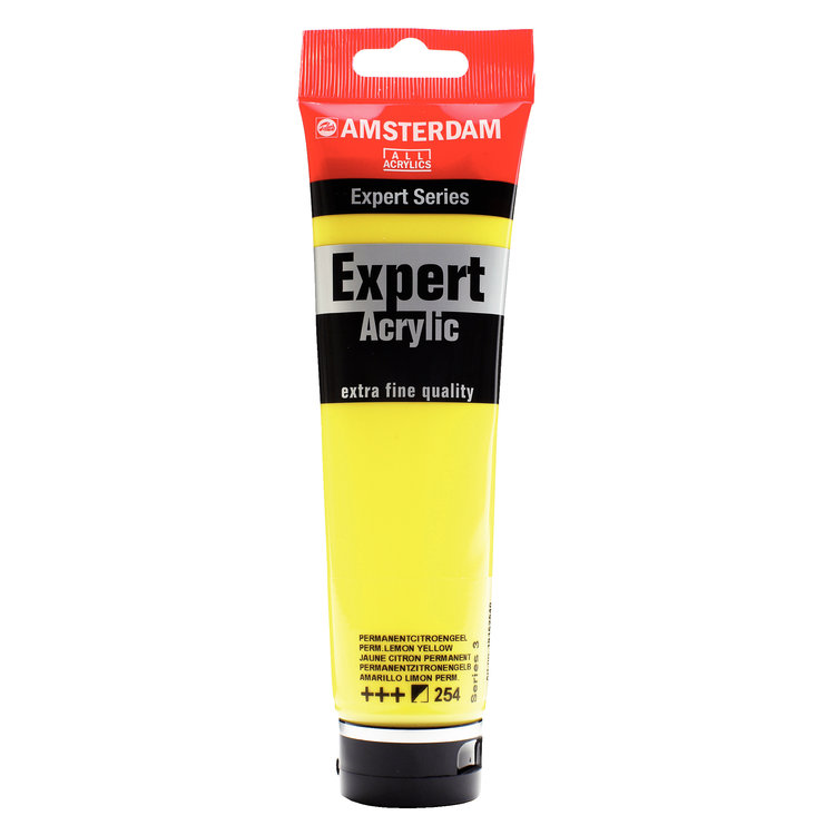 Amsterdam Expert 254 acrylverf tube 150ml -  permanent citroengeel