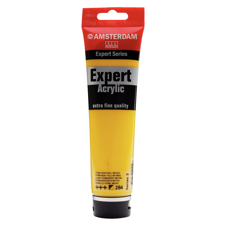 Amsterdam Expert 284 acrylverf tube 150ml -  permanent geel middel