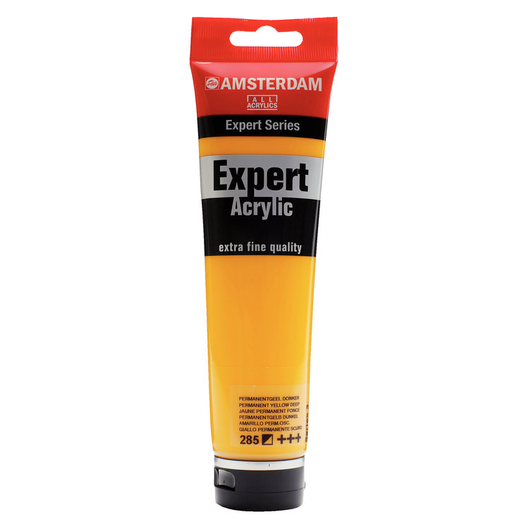 Amsterdam Expert 285 acrylverf tube 150ml -  permanent geel donker