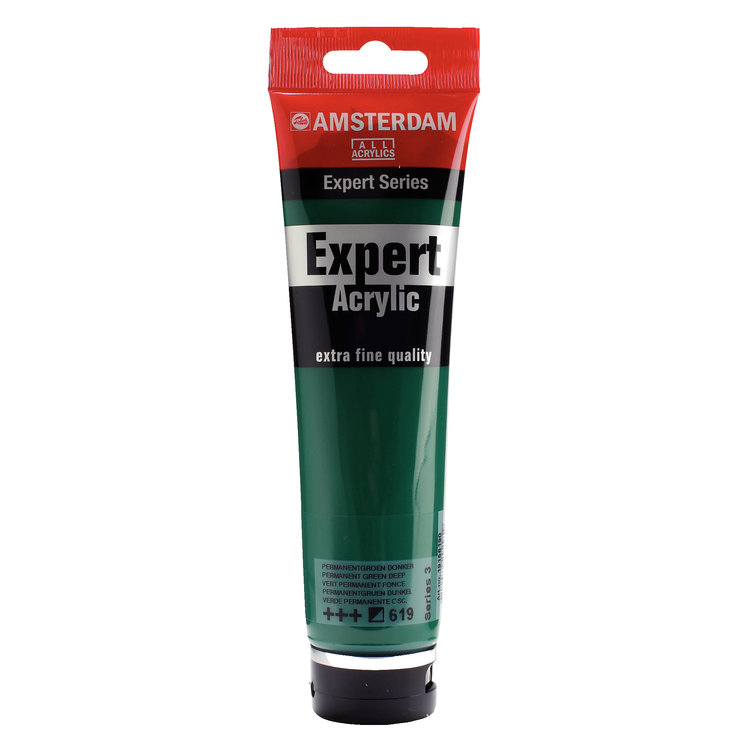 Amsterdam Expert 619 acrylverf tube 150ml -  permanent groen donker