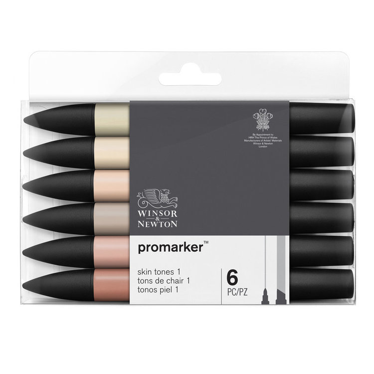 Winsor & Newton 6 Promarker skin tones (1)