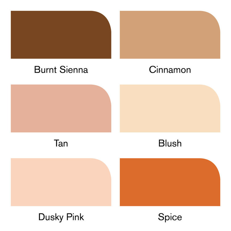 Winsor & Newton 6 Promarkers skin tones (2)