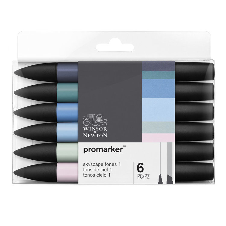 Winsor & Newton 6 Promarker skyscape tones (1)