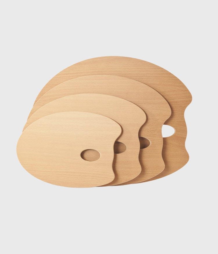 Mabef ovalen palet van hout 30x40 cm