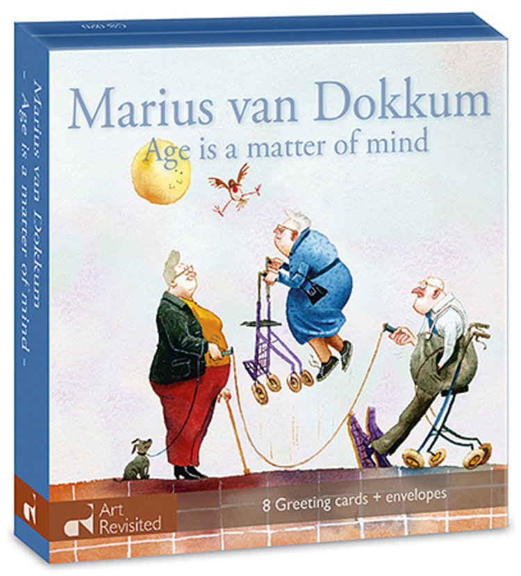 Art Revisited Age is a matter of mind- mapje met 8 kaarten Marius van Dokkum