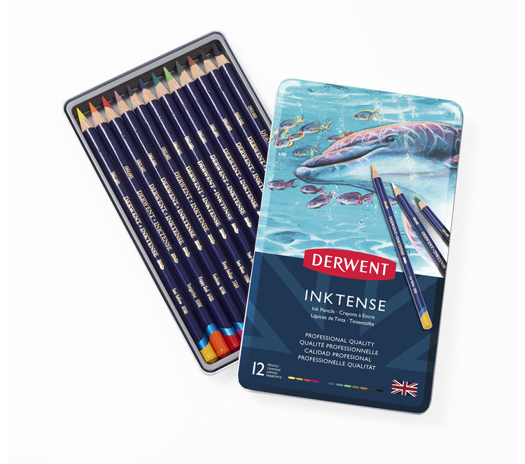 Derwent inktense aquarelpotloden - blik (12)