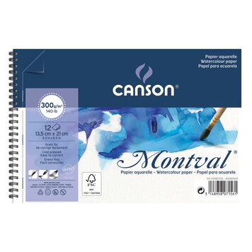 Canson Montval aquarelpapier (spiraal) 13,5 x 21 cm