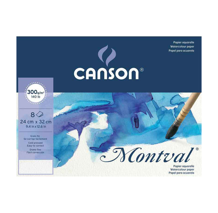 Canson Montval aquarelblok 1-zijdig gelijmd