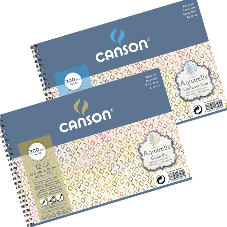 Canson Aquarelle aquarelblok 12,5x18 cm met spiraal