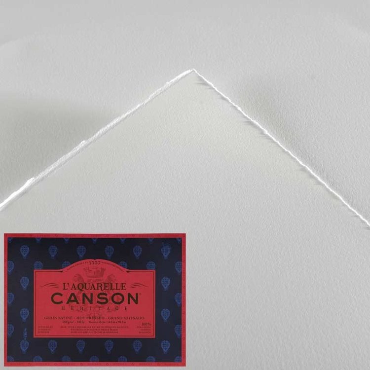 Canson Héritage aquarelblok hot pressed (4-zijdig)