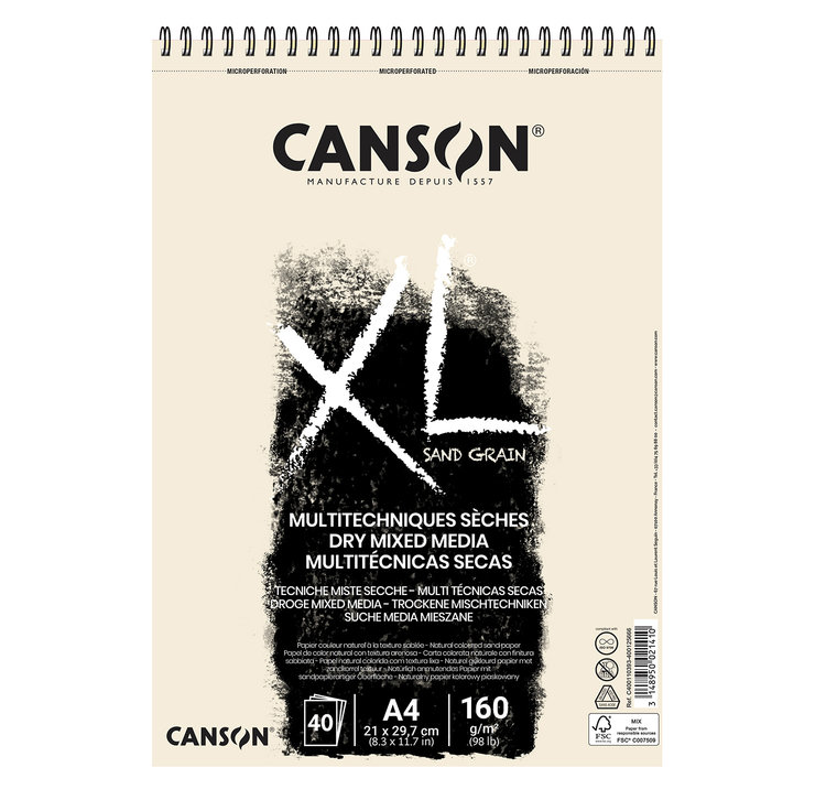 Canson XL mixed media papier (droge techniek)